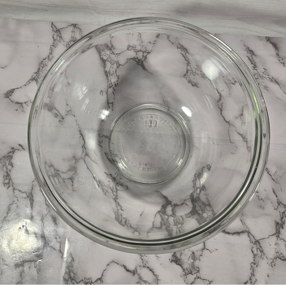 Vintage Anchor‎ Hocking Clear Glass Mixing Bowl Kitchenware